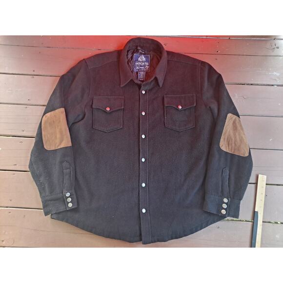 American Rag Men’s Quilted Elbow Patch Heavy Shirt Jacket Snaps Size XXLarge GR - Picture 1 of 4